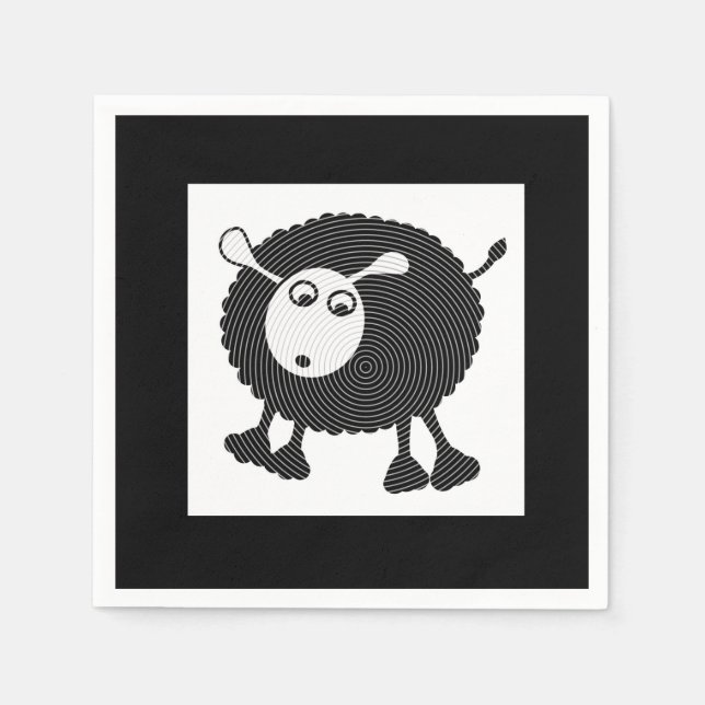 Black Sheep Paper Napkins-Set of 50 Napkins (Front)