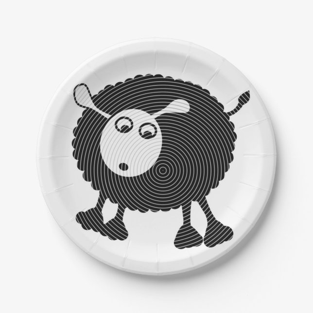 Black Sheep Paper Plate-$1.50/plate Plates (Front)