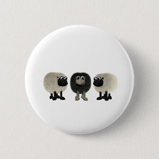 black sheep pinback button (Front)