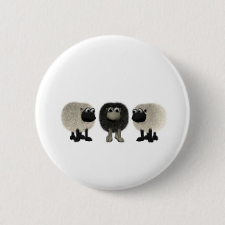 black sheep pinback button