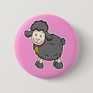 Black Sheep Pink Button