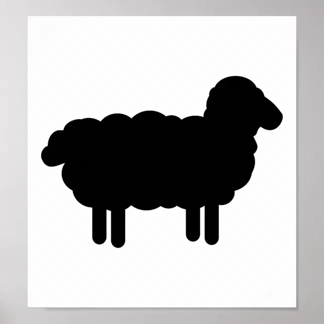 Black sheep poster | Zazzle