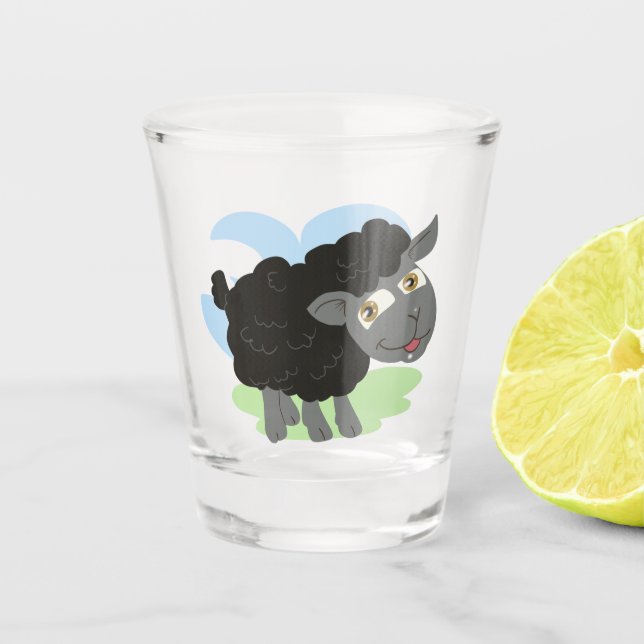 Black Sheep Shot Glass (Front)