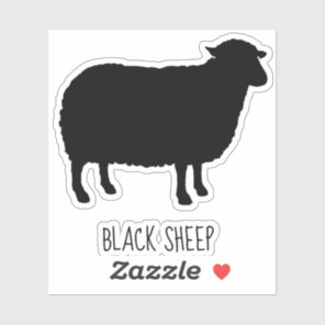 Black Sheep Silhouette Cool Vinyl Sticker