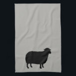 Black Sheep Silhouette Kitchen Towel<br><div class="desc">Black Sheep Silhouette Kitchen Towel</div>