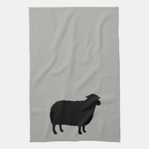 Black Sheep Silhouette Kitchen Towel