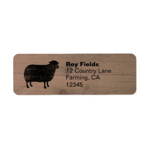Black Sheep Silhouette Return Address Labels
