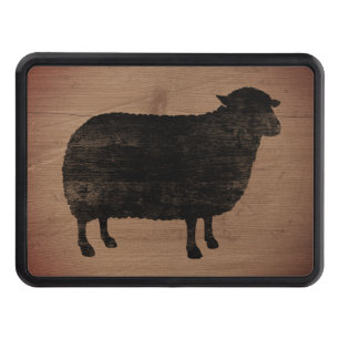 Black Sheep Silhouette Rustic Style Hitch Cover