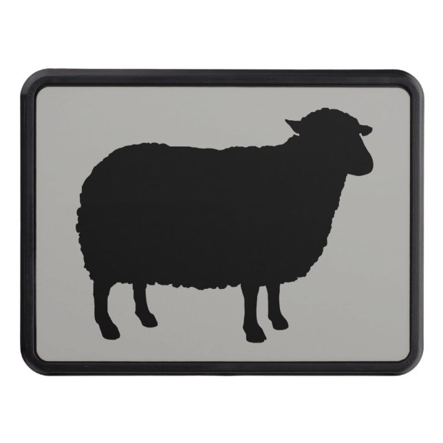 Black Sheep Silhouette Tow Hitch Cover (Front)