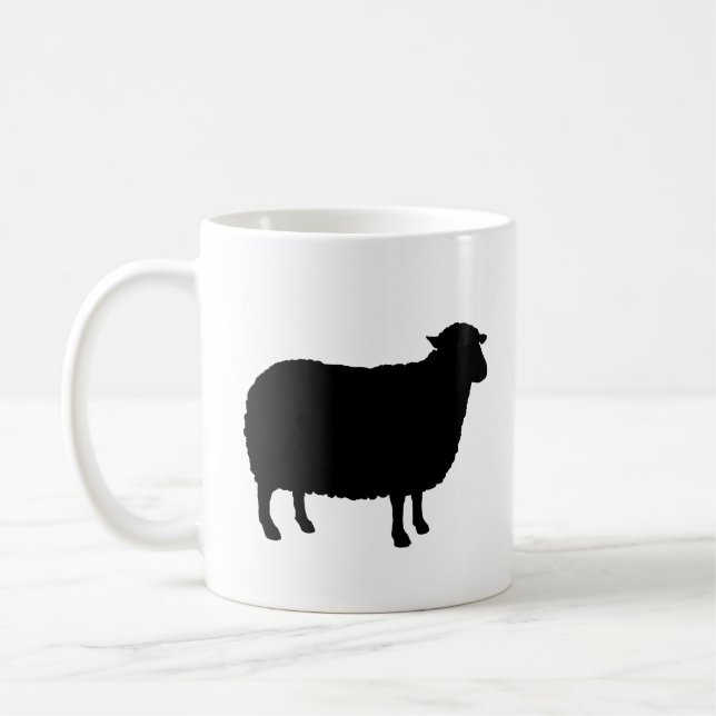 Black Sheep Silhouettes Coffee Mug (Left)