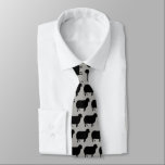 Black Sheep Silhouettes Pattern Tie<br><div class="desc">Black Sheep Silhouettes Pattern Black and Grey Neck Tie. An attractive and fun tie for someone proud to identify as a black sheep. Makes a cool novelty gift.</div>