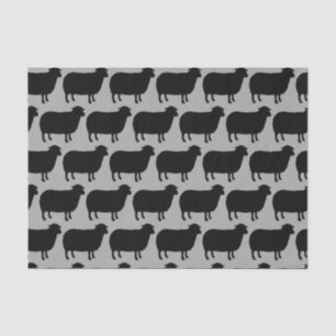 Black Sheep Silhouettes Pattern Tissue Paper