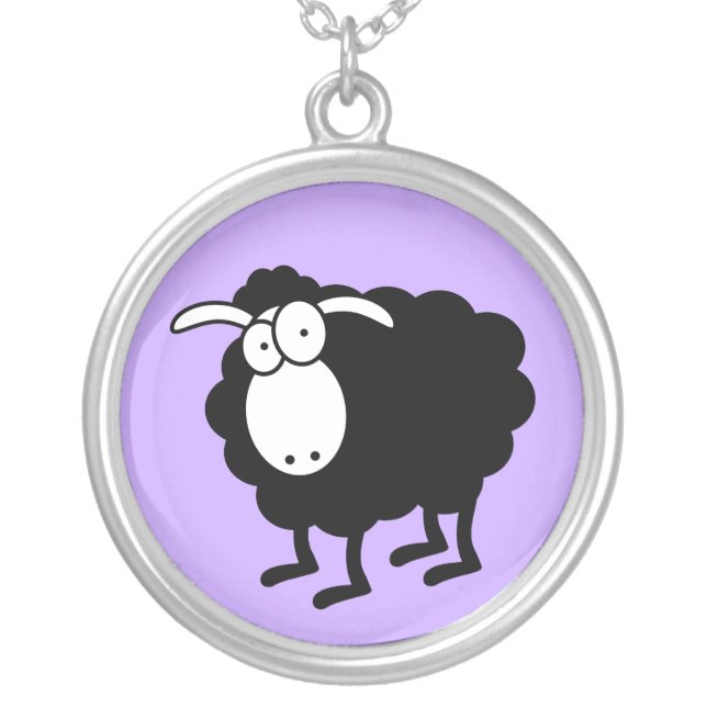 Black Sheep Silver Plated Necklace (Front)