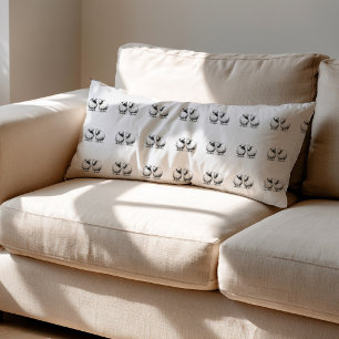 Black Sheep Sketch Pattern Body Pillow