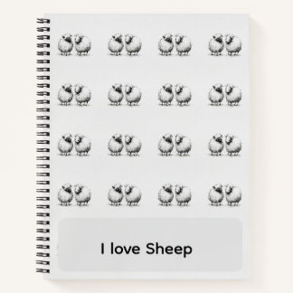 Black Sheep Sketch Pattern Notebook
