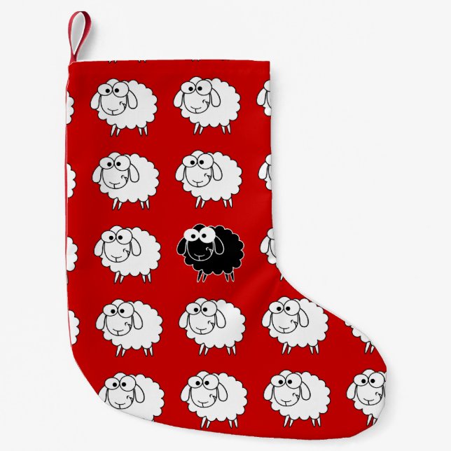 Black Sheep Small Christmas Stocking (Front)