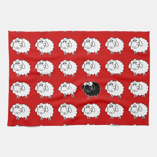 Black Sheep Towel (Horizontal)