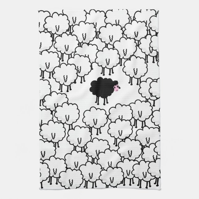 Black Sheep Towel (Vertical)