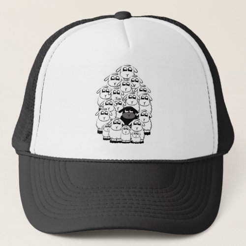 Black sheep trucker hat