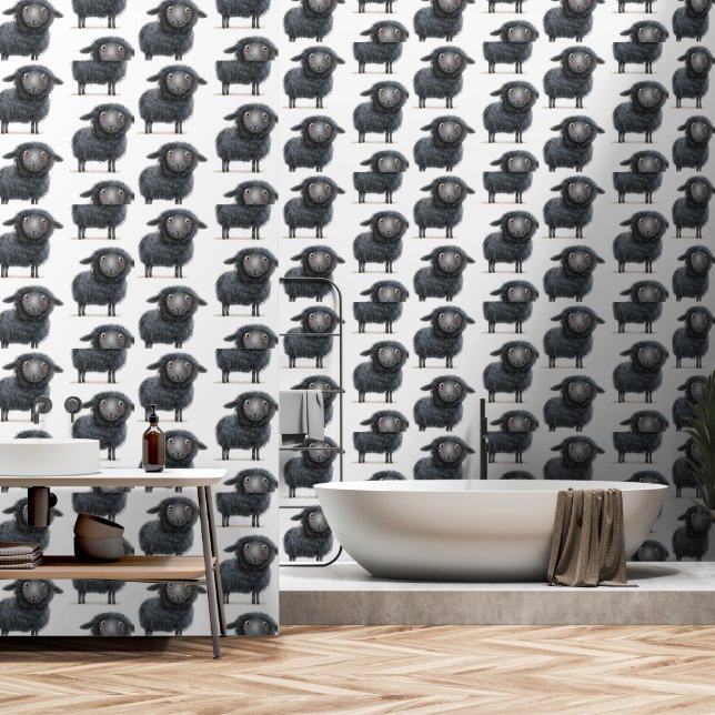 Black sheep wall paper wallpaper (Bathroom)