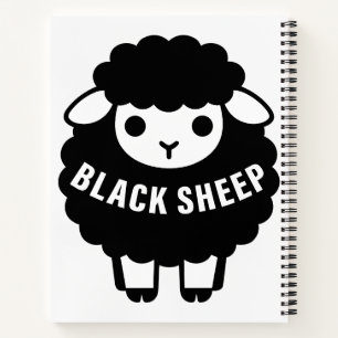 Black Sheep White Never Follows Flock Funny Notebook