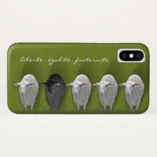 Black Sheep White Sheep Five iPhone X Case