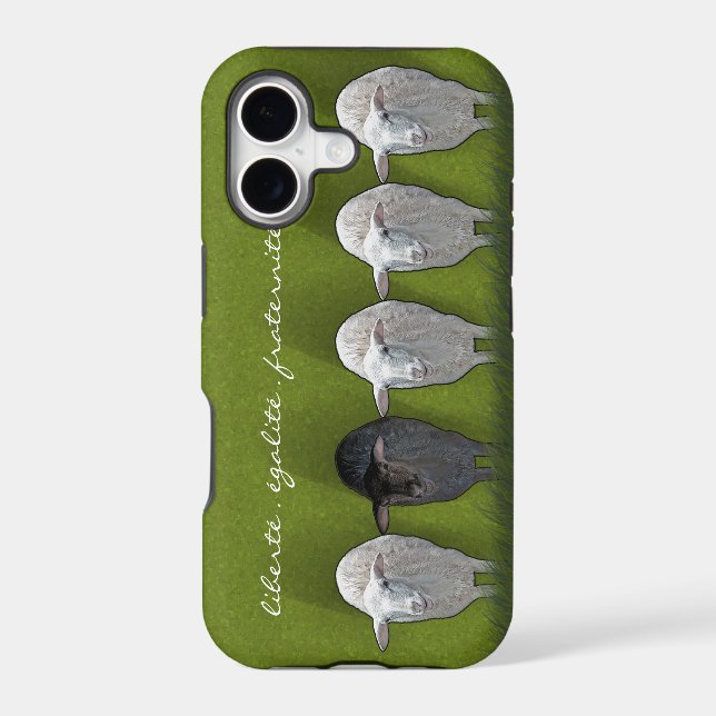 Black Sheep White Sheep Five Iphone Case (Back)