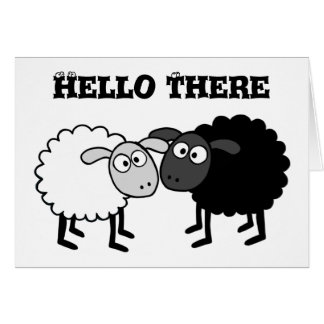 Black Sheep White Sheep Greeting Card