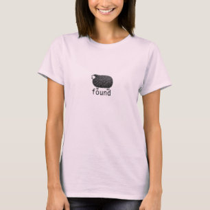 Black Sheep with "Found" Text T-Shirt