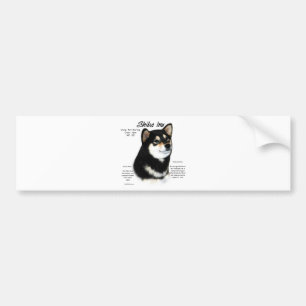 Black Shiba Inu  History  Bumper Sticker