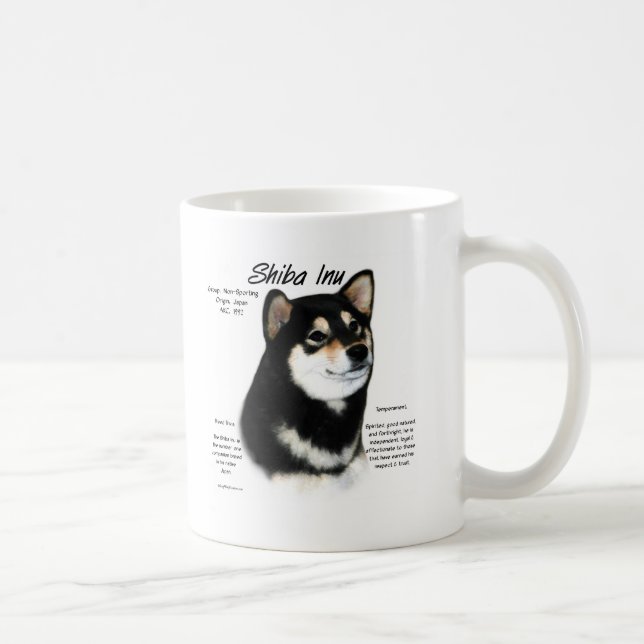 Black Shiba Inu  History  Coffee Mug (Right)