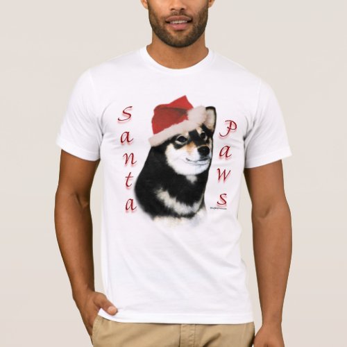 Black Shiba Inu Santa Paws T_Shirt