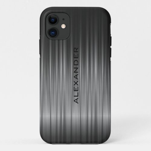 Black Shiny Carbon Fiber Look iPhone 11 Case