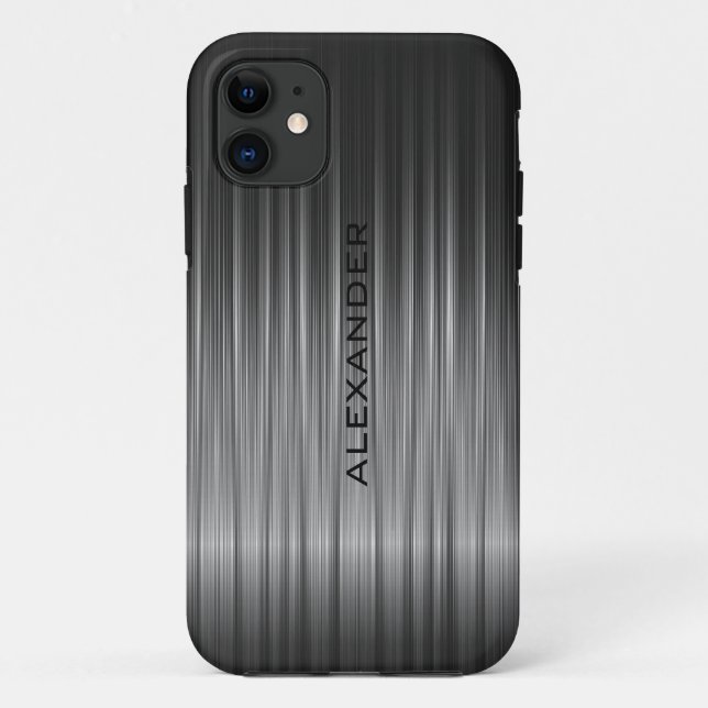 Black Shiny Carbon Fiber Look Case-Mate iPhone Case (Back)