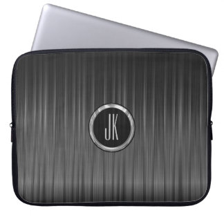 Black Shiny Carbon Fiber Texture Laptop Sleeve