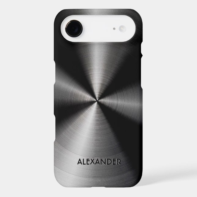 Black Shiny Metallic Design Case-Mate iPhone Case (Back)