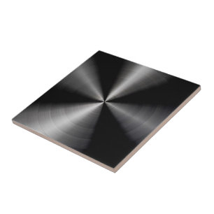 Black Shiny Metallic Design Stainless Steel Look Ceramic Tile