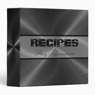 Black Shiny Stainless Steel Metal 2 Binder