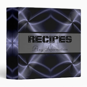 Black Shiny Stainless Steel Metal 3 Ring Binder