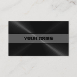 Black Shiny Stainless Steel Metal 4 Business Card