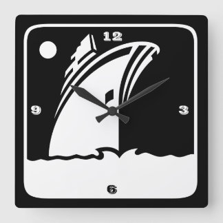 Black Ship Cruise - Retro Style Wall Clock