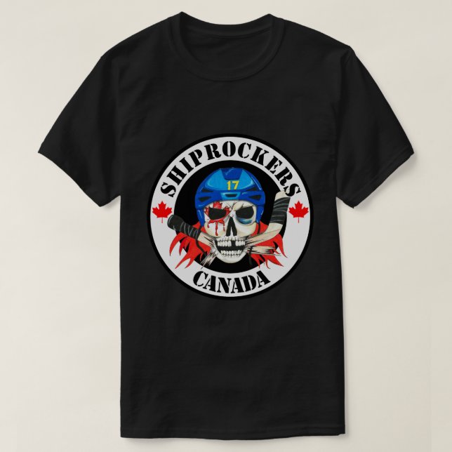 Black Shiprockers Canada T-Shirt (Design Front)