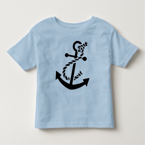 Black Ships Anchor Nautical Marine Themed Toddler T_shirt