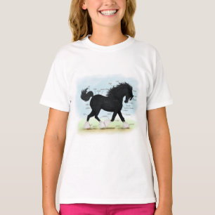 Black Shire Horse Educational Anatomical Chart T-Shirt
