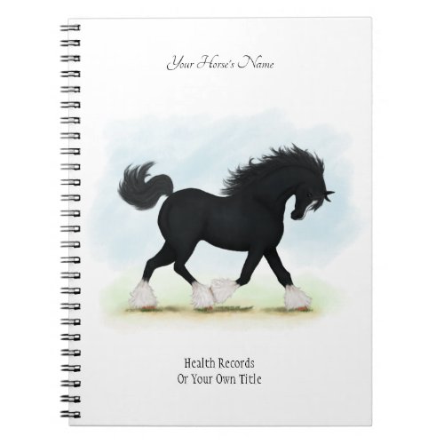 Black Shire Personalized Horse Owners Journal