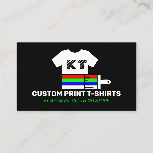 Black Shirt Clothing Apparel Store Calling Card