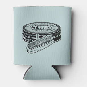 Black shoe polish tin can cooler