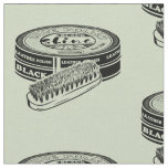 Black shoe polish tin fabric