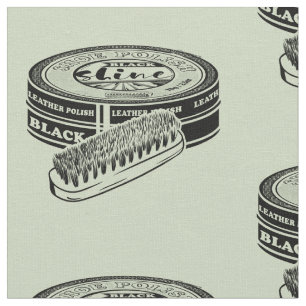 Black shoe polish tin fabric