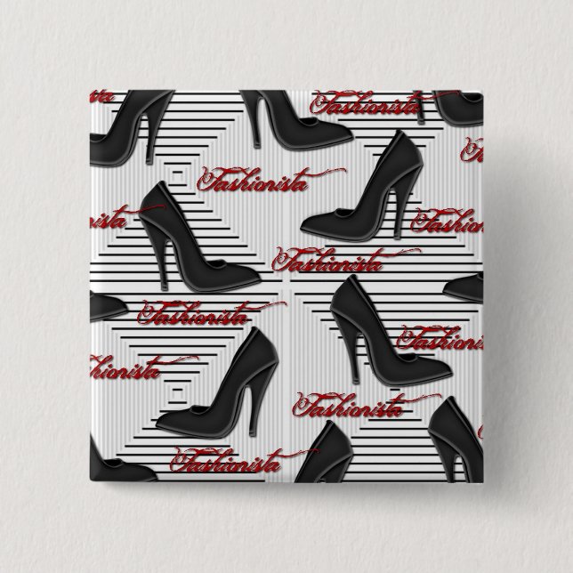 Black Shoes-Fashionista-Button Button (Front)